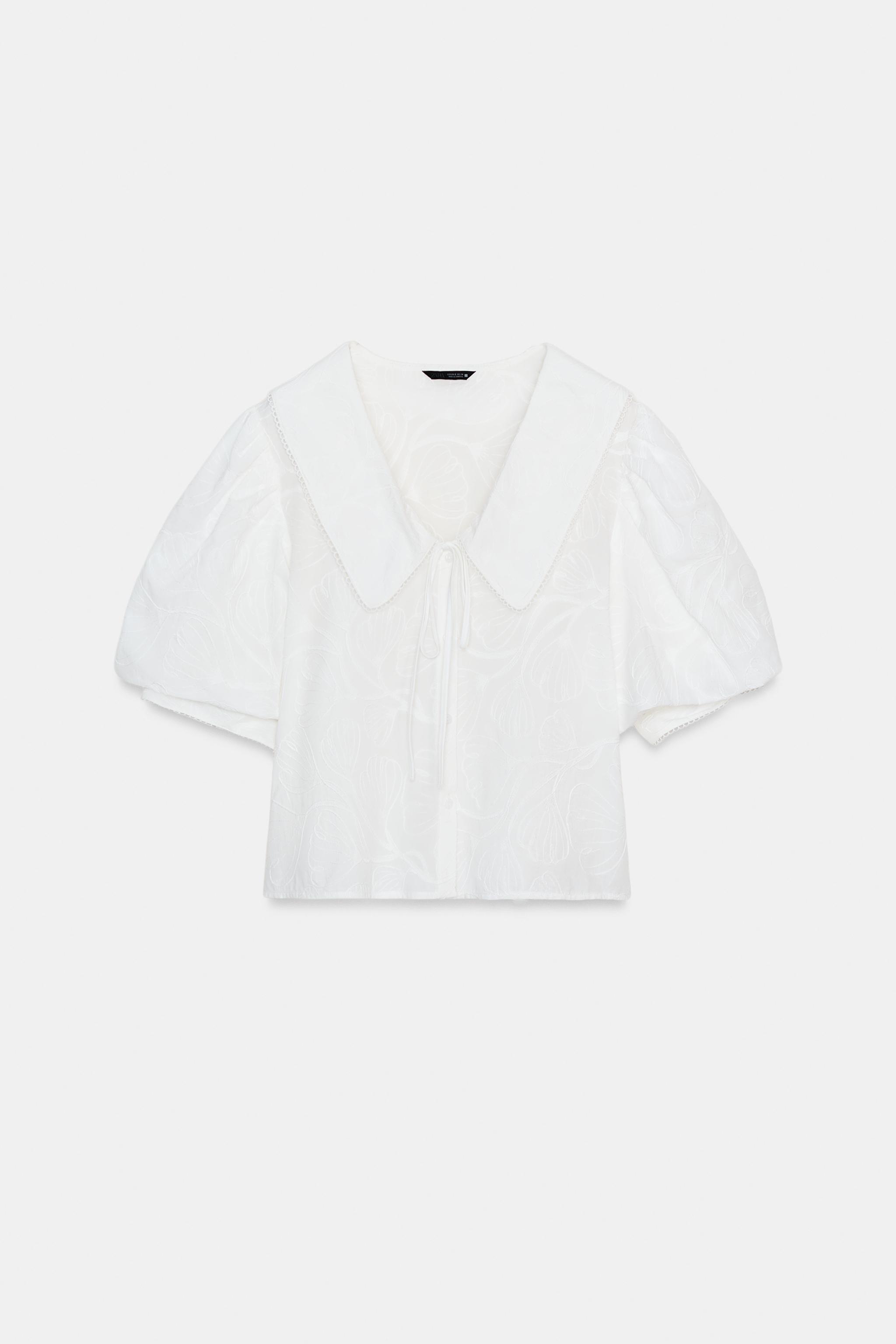 BLOUSE À COL CLAUDINE